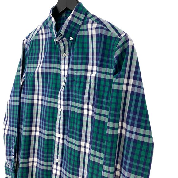 J.CREW RE-IMAGINED Indigo Plaid Tartan Long Sleeve Shirt - Picture 6 of 15